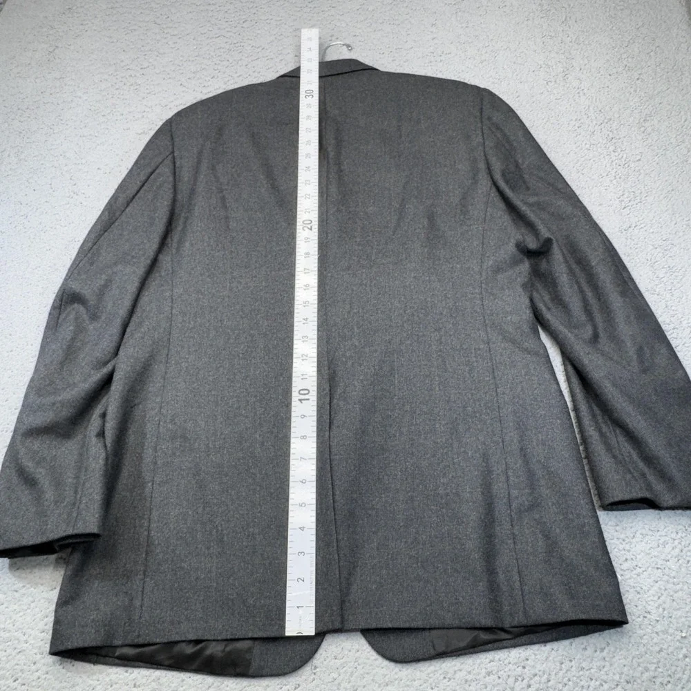 Brooks Brothers Blazer Mens 42R Gray Worsted Wool 3 Button Classic Sport Coat